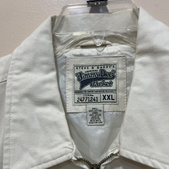 VTG JIMMY DEE COAT JACKET BY STEVE BARRY’S ORIGINAL RUGGED IVORY SZ XXL COTTON - Picture 6 of 16